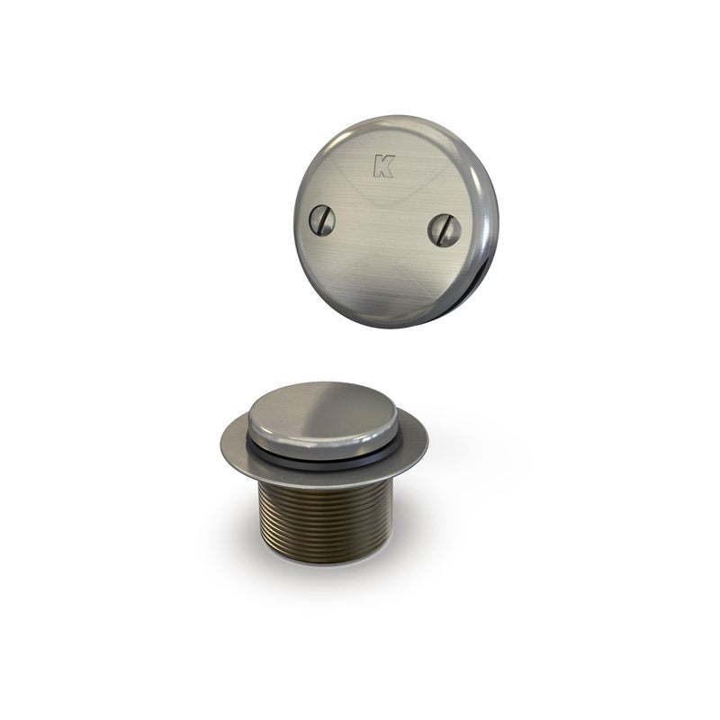Keeney K630PVCDSBN Foot Lok Stop Bathtub Drain Kit, 1-1/2-Inch Fits All Standard Size Tubs, Brushed Nickel - Image 5